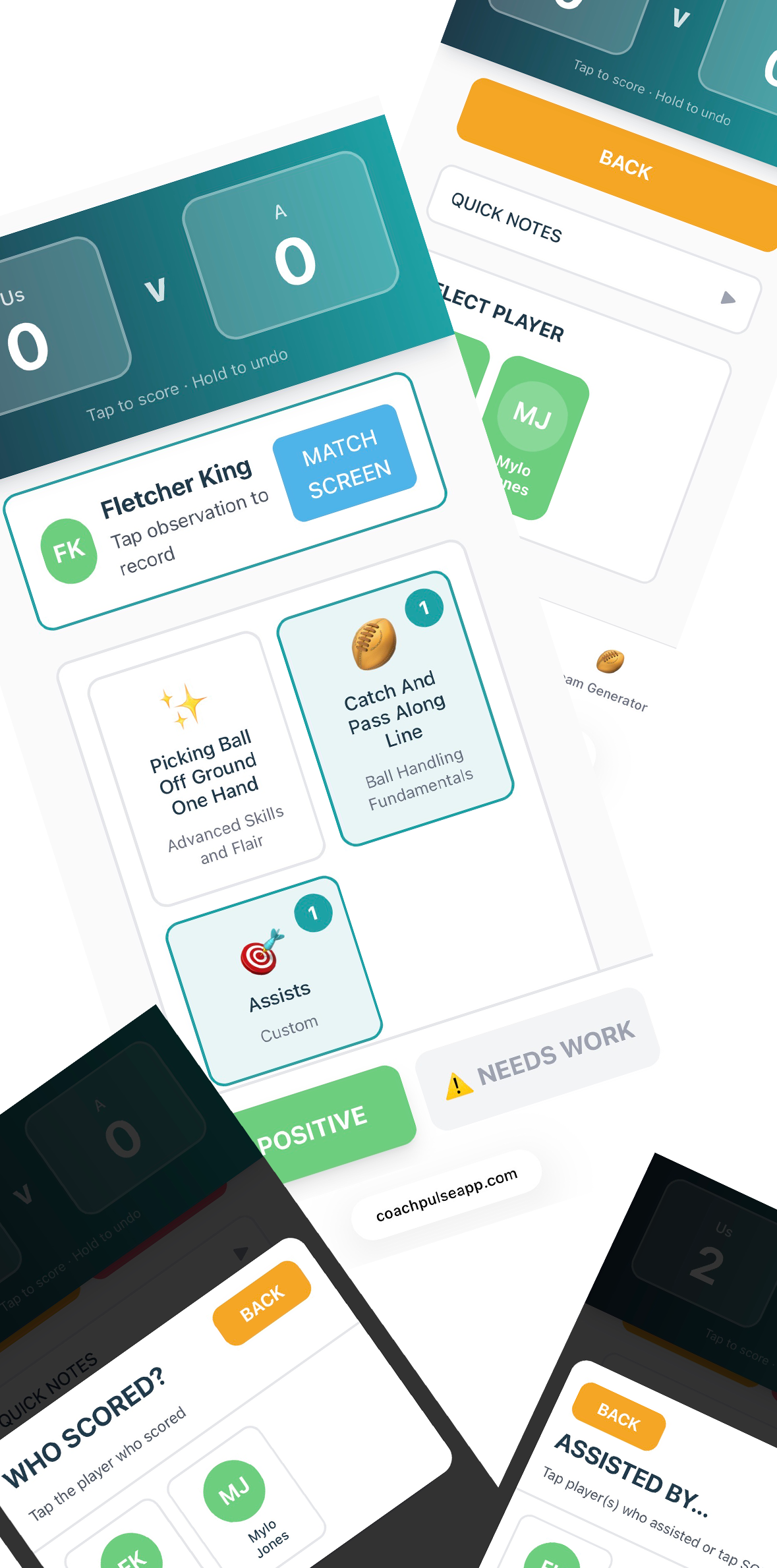 CoachPulse Mobile MatchPulse Interface